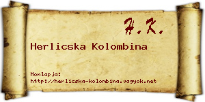 Herlicska Kolombina névjegykártya